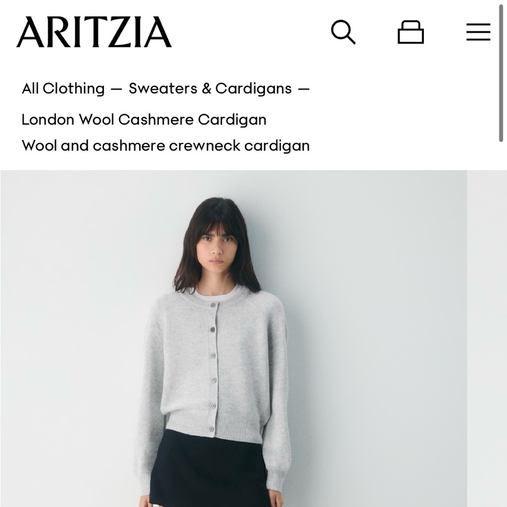 Wilfred 	London Wool Cashmere Cardigan 
Nightshade Blue